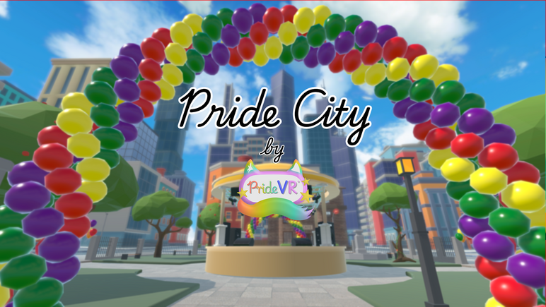 Pride City Banner for an early version of Pride City on VR chat.
