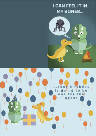 Dinosaur Birthday Card